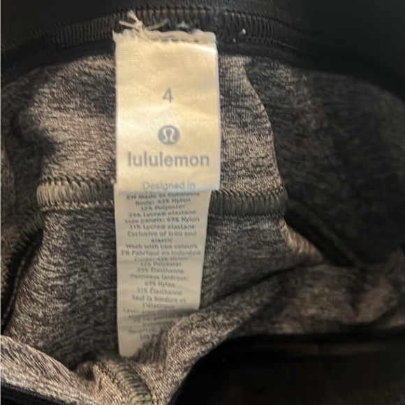LULULEMON Box It Out Tight Black Heathered/Black Size 4 *See description* - Picture 5 of 8